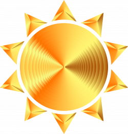 Clipart - Prismatic Sun Icon Variation 8