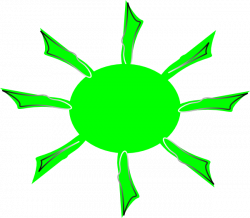 Green Radiating Sun Clip Art at Clker.com - vector clip art online ...