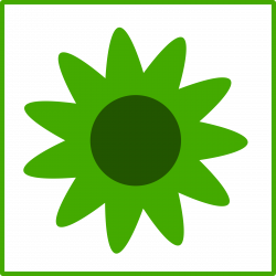 Clipart - eco green flower icon