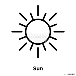 sun icons isolated on white background. Modern and editable ...