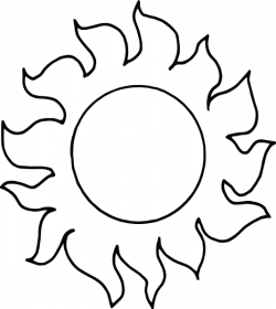 Sun With Rays Outline Clip Art at Clker.com - vector clip art online ...