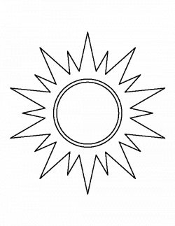 Sun pattern. Use the printable outline for crafts, creating stencils ...