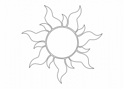 Clipart Sun Rapunzel - Tangled Sun Coloring Page, HD Png ...