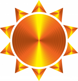 Clipart - Prismatic Sun Icon Variation 5