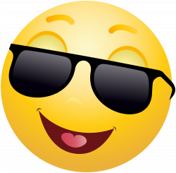 Smiling Emoticon with Sunglasses PNG Clip Art - Best WEB Clipart