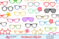 50 Glasses clip art