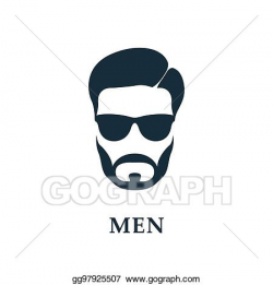 Clip Art Vector - Men in sunglasses. style haircut and beard ...