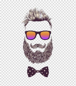 Man's beard , Hipster Illustration, Personalized bearded man ...