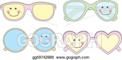 Vector Illustration - Cute sunglasses. Stock Clip Art ...