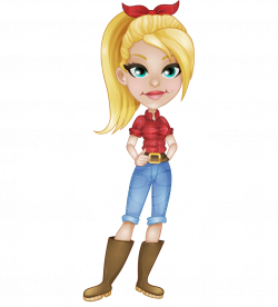 Vector Countryside Girl Character - Alexandra the Farm Diva ...