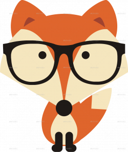 Fox with Glasses by banyaisandor | GraphicRiver