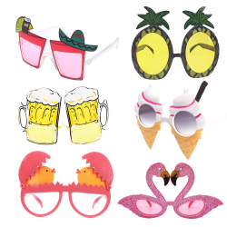 alesTOY Novelty Party Sunglasses, 6 Pairs Creative Funny Glasses, Luau  Tropical Party, Fancy Dress Party Supply, Perfect Hawaiian Themed  Eyeglasses ...