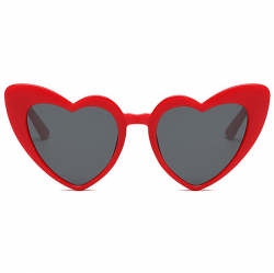 modesoda Fashion Heart Shaped Sunglasses for Women,Vintage Love Large  Oversized Sun Glasses UV Protection Lightweight