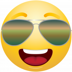 Emoticon with Sunglasses PNG Clip Art - Best WEB Clipart