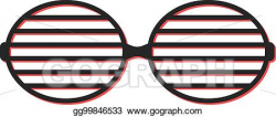 Vector Stock - Shutter sunglasses simple icon. Clipart ...