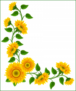 Inspiring Sunflower Border Decoration Png Clipart Image This U That ...