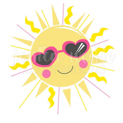 Sunshine Cutie Cute Digital Clipart, Sun Clip art, Summer Graphic,  Illustration, #1608