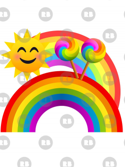 Sunshine, Lollipops and Rainbows Happy Day Joypixels Emoji | Baby One-Piece