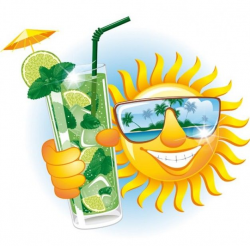 Funny sun tropical island cartoon | sunset sunrise | Summer ...