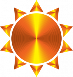 Clipart - Prismatic Sun Icon Variation 5