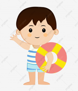 Cartoon Character Swimming Ring Swimming Boy Summer, Great ...