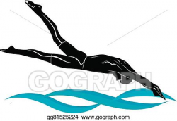 Vector Stock - Swimmer athlete. Clipart Illustration ...