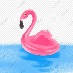 Hand Drawn Cute Flamingo Swimming Ring, Hand Drawn, Cute ...