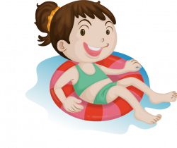 Cartoon Swimming Illustration - Little girl swimming 701*589 ...