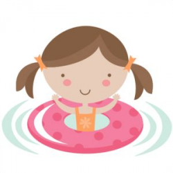 Little girl swimming pool clipart - Clip Art Library