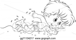 EPS Illustration - Boy swimmer. Vector Clipart gg71134217 ...