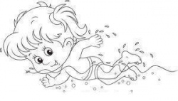 Swimming Black And White Clipart Outline - Clipart1001 ...