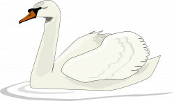 Clipart - Swan swimming