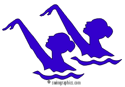 sync202: Blue duet swimmers clipart. | synchro sayings ...