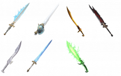 From left to right, 1) Asheia, Sword of Lust, 2) Baraket, Sword of ...
