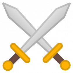 Crossed swords Icon | Noto Emoji Objects Iconset | Google