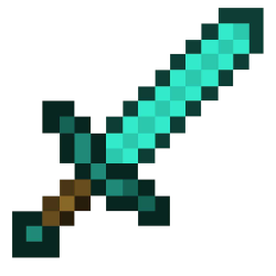 Minecraft Diamond Sword Clipart