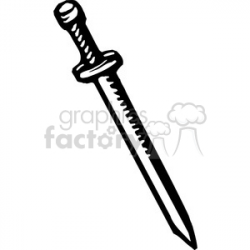 black and white sword clipart. Royalty-free clipart # 173701
