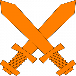 Orange Crossed Swords Clip Art at Clker.com - vector clip art online ...