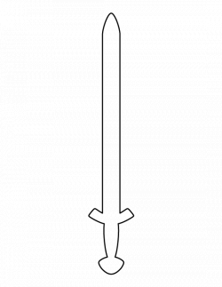 Viking sword pattern. Use the printable outline for crafts, creating ...