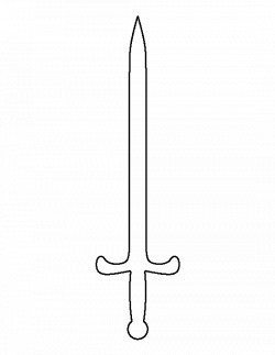 Sword pattern. Use the printable outline for crafts, creating ...