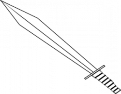 Sword Outline Clip Art at Clker.com - vector clip art online ...