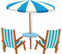 Euclidean vector Chair Beach Illustration - Blue and white stripes a ...