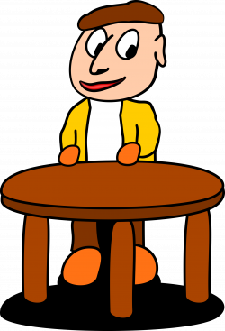 Clipart - Standing at the table