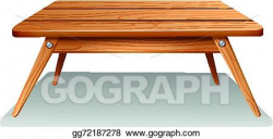 Vector Clipart - A brown table. Vector Illustration ...