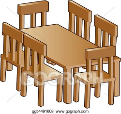 Vector Stock - Dining room table. Stock Clip Art gg54491608 ...