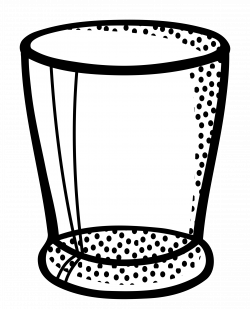 Clipart - water glass - lineart