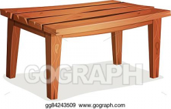 Vector Art - Cartoon wood table. EPS clipart gg84243509 ...