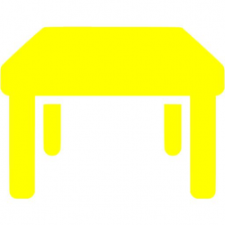 Yellow table icon - Free yellow furniture icons