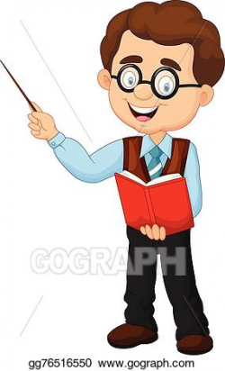 Vector Illustration - Cartoon male teacher . EPS Clipart ...