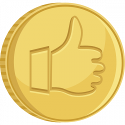 Thumbs Up Gold Coin Clip Art at Clker.com - vector clip art online ...